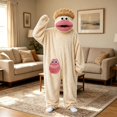 thumbnail image 3 of 𝑲𝑰𝑫𝑺 Big Mouth Funny Monster Onesie With Comb Hooded 𝑷𝑨𝑱𝑨𝑴𝑨𝑺 | Silly Big Mouth Monsters Plush Jumpsuit with Pocket Cozy Home Soft Plush Home Loungewear 2027 Halloween Family Costumes, 3 of 10