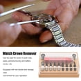 thumbnail image 3 of Watch Crown Remover, Easy Assembly Complete Accessories Multifunctional Portable Watch Crown Tube Removal Tool with Base for Home for Watchmaker, 3 of 7
