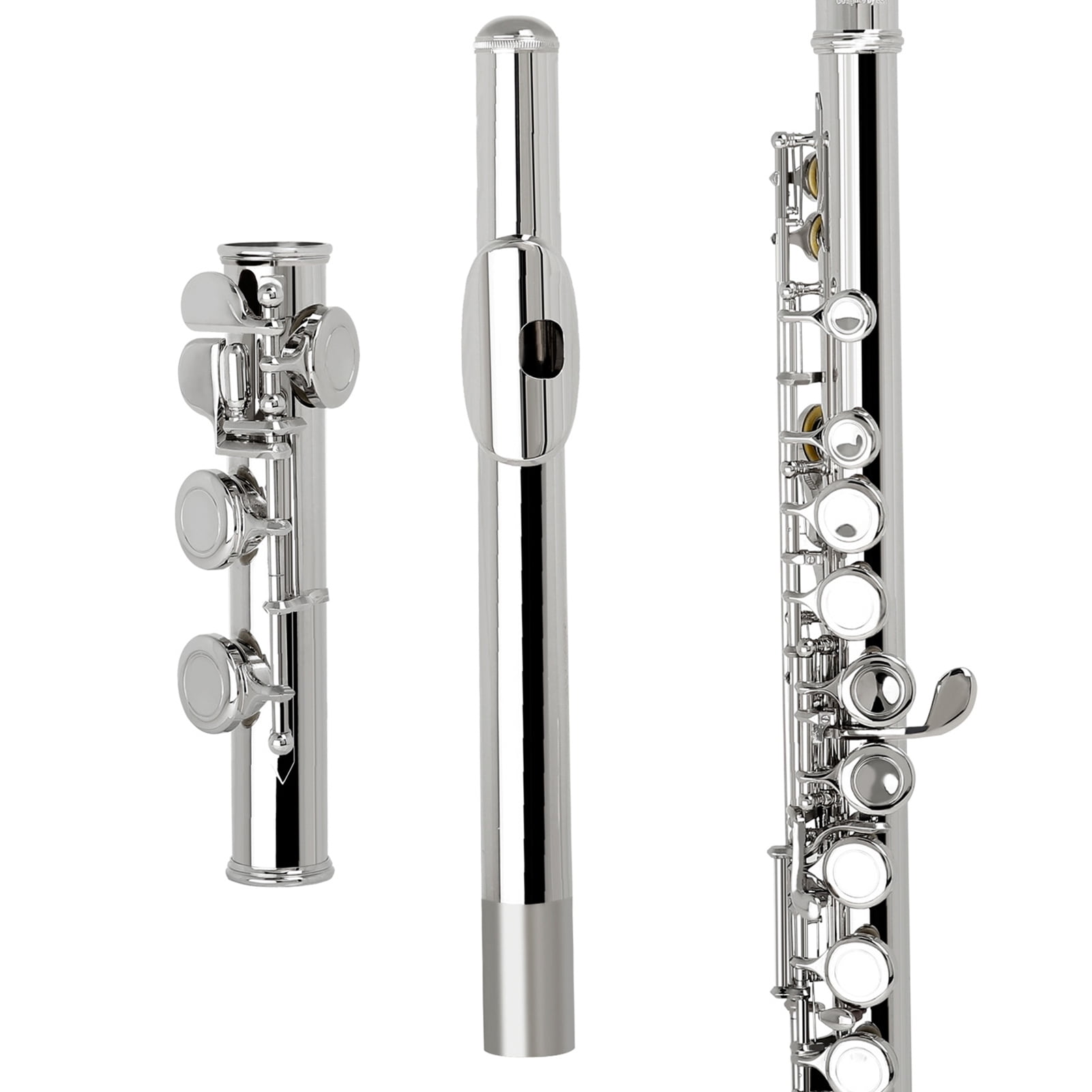 Dcenta 16 Keys Closed Hole Flute with Cleaning Kit, Carrying Case, & Screwdriver, White copper