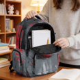 thumbnail image 6 of Whosucclay Red Graffiti Ar School Bookbag with Lightweight Large Capacity Daypack, Washable 17 Inch Knapsack with Front Pocket for High School Elementary School, 6 of 8