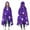 Halloween Purple Spider, variant on Wearable Blanket,Halloween Purple Checkered Ghosts and Icons Hooded Wearable Flannel Blanket for Adults & Teens,Winter Poncho Shawl Wrap Cape Cozy Anti-Pill,50"x60"