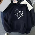 thumbnail image 2 of ShomPort Womens Cute Hoodies Casual Long Sleeve Hooded Sweatshirt Pullover Tops with Pockets (Black97), 2 of 4