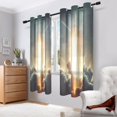 thumbnail image 6 of Rocket Launching Blackout Curtains Thermal Insulation 63 inch Grommet for Bedroom Living Room Bathroom Kitchen Windows 2 Pack, 6 of 6