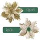 thumbnail image 4 of Christmas Glitter Artificial Poinsettia Flower Pattern 12Pcs Christmas Tree Flower Pattern Ornaments Xmas Party Decoration with 12Pcs Stems and Clips, 4 of 4
