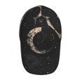 thumbnail image 2 of Kdxio Unisex Abstract Starry Sky Moon Pattern Baseball Cap Unisex Washed Classic Adjustable Hat, 2 of 5