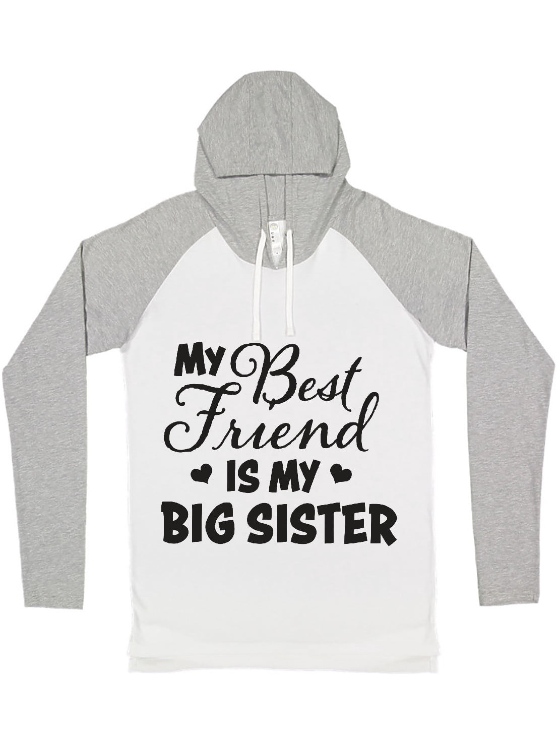 T-Shirt Male White \u0026 Heather w/ Hood M 