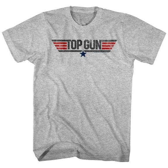 Top Gun Logo Gray Heather Adult T-Shirt 4Xl