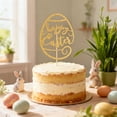 thumbnail image 4 of Easter Cake Decorations Gold Paper Cake Topper Pick Alphabet Letter Egg Design 1 PC, 4 of 7