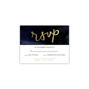 Angle View: Gartner Studios Personalized Dark Romance Foil Wedding RSVP Cards - Pack of 20 - 4.25"x5.5" - Envelopes Included