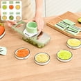 thumbnail image 2 of Wioihee Under $2.00 Multifunctional Grater Six Cutting Tools Round Vegetable Chopper Vegetable Chopper Food Chopper with Container Vegetable Chopper with Container, 2 of 8