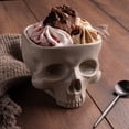 thumbnail image 6 of White Ceramic Skull Bowl, Gothic 3D Skull Shaped Serving Bowl, Food Safe Novelty Skull Dinner Bowl for Noodle Salad Snack Halloween Party Home Table Decor, 6 of 6