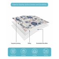 thumbnail image 5 of Navy Blue Floral Twin XL Size Down Alternative Comforter,Lightweight Comforter Quilt Bedding Set with Pillow Shams Vintage Watercolor Botanical Flower Leaf Bed Comforter Duvet Insert 68"x98", 5 of 7