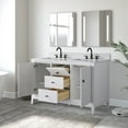 thumbnail image 2 of Vanity Art 54" Bathroom Vanity with Sinks and Engineered Marble Top, Freestanding Storage Cabinet with 2 Drawers, 2 Shelves and 1 Flip Down Tray, 2 of 8