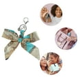 thumbnail image 3 of Unique Bargains 1 Pc Fashion Bow Scarf Handbag Charm Bag Accessories Green Black, 3 of 5