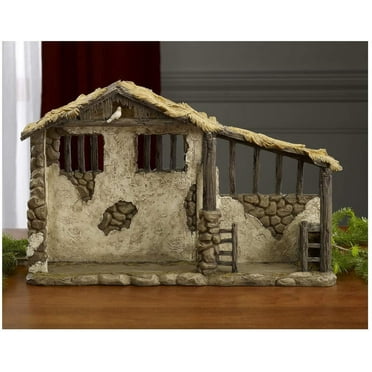Christmas Nativity Lighted Stable for 14" Nativity Set