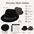 thumbnail image 6 of Ascentix  Wool Blend All Season Fedora Hat with Herringbone Band (Men), 6 of 6