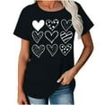 thumbnail image 2 of Cadeau de Saint-Valentin pour Femmes Imprimé Saint-Valentin T-Shirt Mode Confortable Blouses Tops Femme, 2 of 8