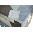 thumbnail image 3 of Home&Manor Faded Recycled Jeans Cube Pouf, 3 of 6