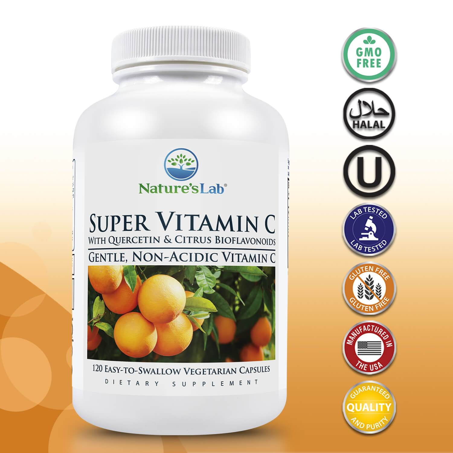 Nature's Lab Super Vitamin C 1000mg 120 capsules