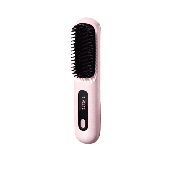 Numoya Go Brush Pro, 2026 New Numoya Gobrush Pro, Numoya Portable Straightener Brush,Gobrush Pro,Rechargeable Hair Straightener, Portable Straightener Brush for Travel
