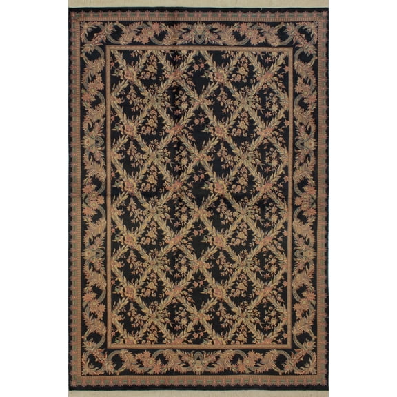 Wali Holden Black/Black Rug, 6'1" x 9'2"