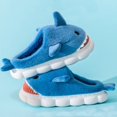 thumbnail image 3 of Gaexia Cartoon Fuzzy Slippers Animal Shape Slippers Thick Sole Soft Winter Indoor Slippers for Women And Men - w18-Blue, 3 of 6