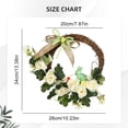 thumbnail image 3 of Easter Bunny Spring Wreath Spring Decor Hand Woven Easter Bunny Wreath for Front Door Decorations Indoor Or Outdoor, B, 3 of 9