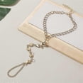 thumbnail image 2 of Pulsera de dedo con diseño de cadena de corazón dorado, 2 of 5