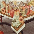 thumbnail image 4 of Fall Pumpkin Table Cloth Rectangle 60x60 Inches (Harvest Pumpkin Pattern Spillproof, Wrinkle Free Tablecloths, Fabric Table Cover for Thanksgiving Autumn Dinner Banquet Party Decoration), 4 of 7