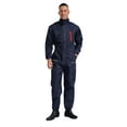 thumbnail image 5 of Zaldita Unisex Adult Long Sleeve Reflective Stripes Coverall Workwear Mechanic Suit High Visibility Overall Navy Blue 160/S, 5 of 7