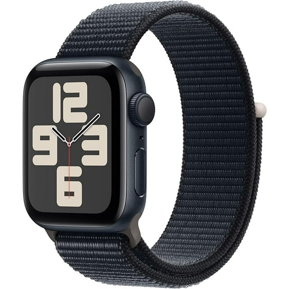 Apple Watch SE (2nd Generation GPS) 40mm Midnight Aluminium Case Smart Watch With Midnight Sport Loop (41mm belt) | Certified Refurbished (Grade A)