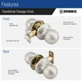 thumbnail image 4 of Brinks E2425119 Raleigh Passage Door Knob Set - Nickel, 4 of 7