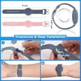 thumbnail image 6 of Waterproof Air Tag Bracelet for Kids, Soft Silicone Air Tag Hidden Wristband, Lightweight GPS Tracker (Grey Blue & Pink), 6 of 7