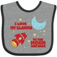 thumbnail image 3 of Inktastic I Love My Glamma to the Moon and Back Boys or Girls Baby Bib, 3 of 4