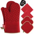 thumbnail image 1 of Juego de guantes y soportes para ollas KEGOUU de alta resistencia al calor, 1 of 7