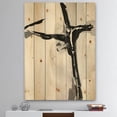 thumbnail image 2 of Designart 'Abstract Neutral II' Mid-Century Modern Print on Natural Pine Wood, 2 of 3
