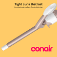 thumbnail image 3 of Conair Double Ceramic 1/2 Inch Curling Iron for Short Hair, White/Rose Gold, 1 Count, 3 of 8