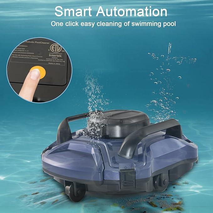 Logan's Toy Chest Cordless Robotic Pool Cleaner - Dual-Motor, 120 Min Runtime