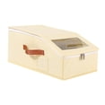 thumbnail image 1 of Organizador de gorras de béisbol, caja de almacenamiento apilable con cremallera Beige, 1 of 9