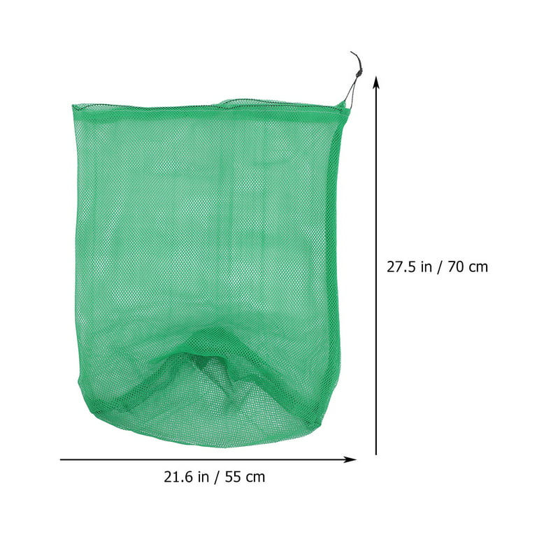4pcs Portable Nylon Fishing Net Diving Fish Net Bag Drawstring Fish Catching Net, Size: 70X55X0.1CM