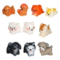 WORGEOUS  10 Pcs Mini Resin Dog Animals Figures Hemstitch Miniatures Toddler