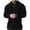 Black, variant on Mens Pique Shirts Solid Color Zipper Lapel Long Sleeved Mens Knit Tops,Black,L