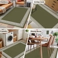 thumbnail image 6 of Olive Green Greek Key Large Area Rugs for Bedroom Living Room, Soft Non Slip Carpet Bedside Rug, Geometric Greece Ancient Farmhouse Geo Rectangular Floor Cover Kitchen Accent Rug 3'x5' for Office, 6 of 9