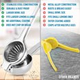 thumbnail image 4 of Zulay Kitchen Stainless Steel Lemon Squeezer Manual Citrus Press Juicer and Lime Squeezer - Blue, 4 of 6