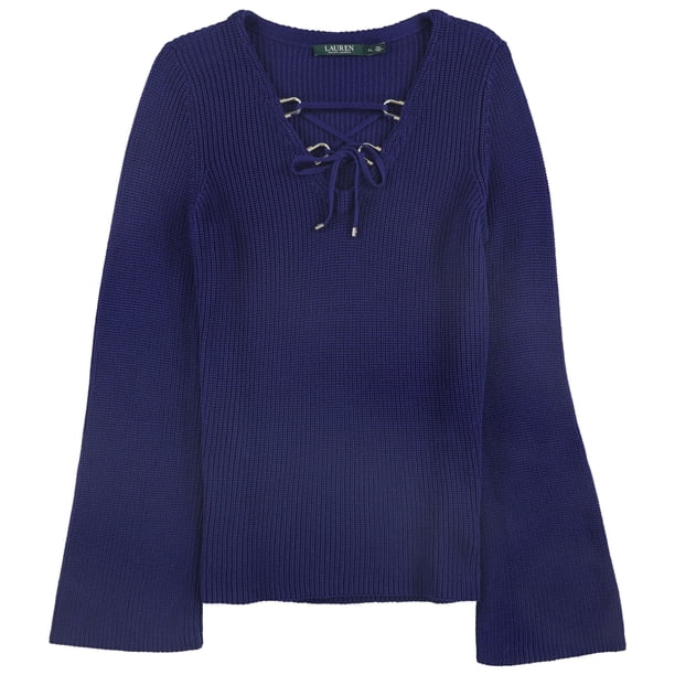 Ralph Lauren Womens Valayna Pullover Suéter, Azul, X-Small
