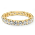 thumbnail image 3 of 2 Carat Round Cut Lab Created Moissanite Diamond Full Eternity Stackable Wedding Band Ring In 14K Solid Yellow Gold Jewelry For Women (G-H Color, VVS1 Clarity, 2 Cttw)-10, 3 of 7
