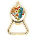 thumbnail image 1 of Italy Heart Roman Theater Beer Bottle Cap Opener Stainless Steel Key Chain, 1 of 3