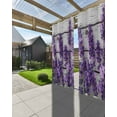 thumbnail image 3 of nqOlkjepod Outdoor Curtains for Patio Waterproof, Purple Flowers Outdoor Privacy Panels Grommet, Spring Botanical Floral Wooden Grain Blackout Outside Curtains for Porch/Cabana 54"x84", 2 Panels, 3 of 8