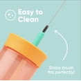 thumbnail image 4 of Owala Vaso de plástico sin BPA para niños con pajita flexible resistente a derrames, fácil de limpiar, botella de agua para niños, ideal para viajes, apto para lavavajillas, 15 onzas, naranja y meloco, 4 of 5