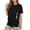 Black, variant on Womens Plus Size Nursing Shirts for Breastfeeding with Hidden Zipper Oversized Short Sleeves Side Splits Maternity Tops Khaki XL